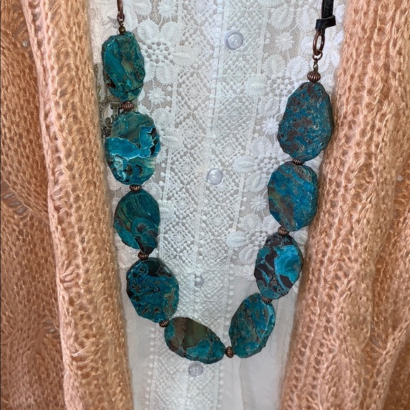 Genuine Ocean Agate Slab Necklace - Picture 5 of 5